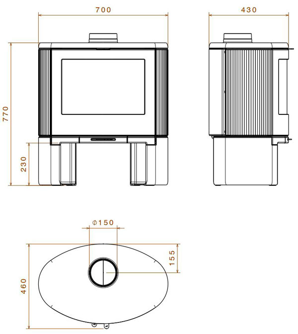 Піч Dovre BOW, 9 кВт