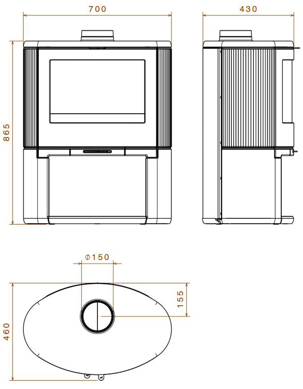 Піч Dovre BOW/WB, 9 кВт