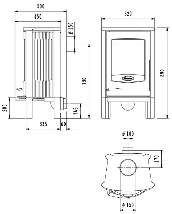 Піч Dovre ASTRO 2/L, 7 кВт