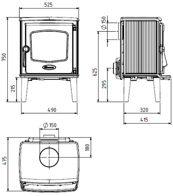 Піч Dovre 525 CB, 8 кВт